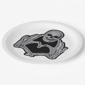 Skeleton Heart Hands Classic Pappteller (Schrägansicht)