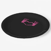 Skeleton Heart Hands Classic Pappteller (Schrägansicht)