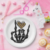 Skeleton Heart Hands Classic Pappteller (Party)