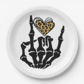 Skeleton Heart Hands Classic Pappteller (Vorderseite)