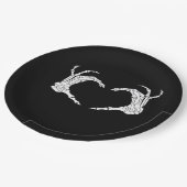 Skeleton Heart Hands Classic Pappteller (Schrägansicht)