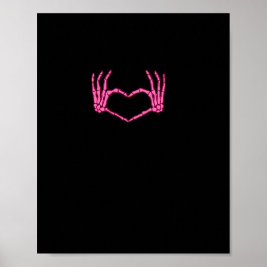 Skeleton Heart Hands Classic Poster (Vorne)