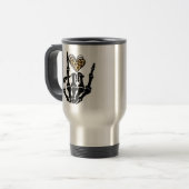 Skeleton Heart Hands Classic Reisebecher (Vorderseite Links)