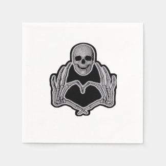 Skeleton Heart Hands Classic Serviette