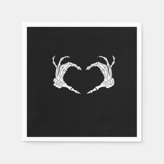 Skeleton Heart Hands Classic Serviette (Vorderseite)