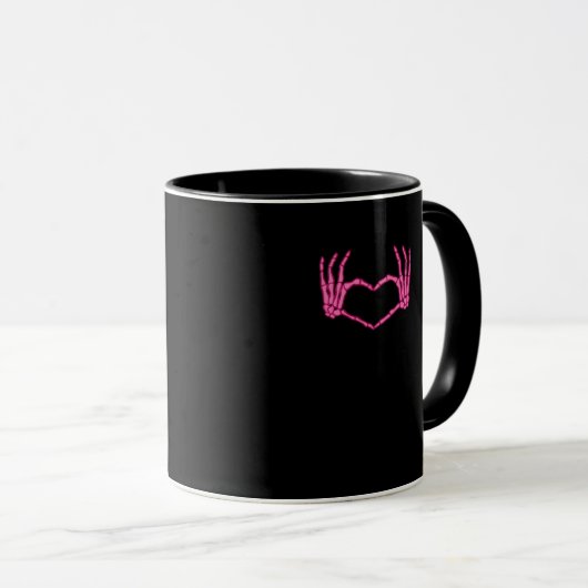 Skeleton Heart Hands Classic Tasse (VorderseiteRechts)