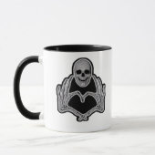 Skeleton Heart Hands Classic Tasse (Links)