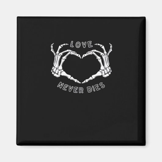 Skeleton Heart Hands Funny & Classic Magnet (Vorne)