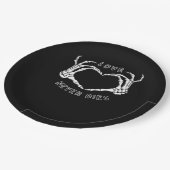 Skeleton Heart Hands Funny & Classic Pappteller (Schrägansicht)