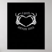 Skeleton Heart Hands Funny & Classic Poster (Vorne)