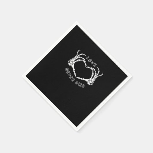 Skeleton Heart Hands Funny & Classic Serviette (Ecke)