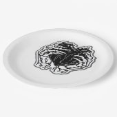 Skeleton Heart Hands Funny Pappteller (Schrägansicht)