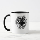 Skeleton Heart Hands Funny Tasse (Links)