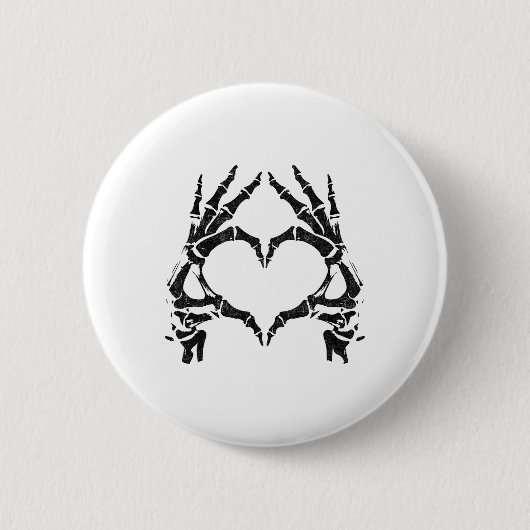 Skeleton Heart Hands - Halloween - Skeleton Hands Button (Vorderseite)