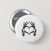 Skeleton Heart Hands - Halloween - Skeleton Hands Button (Vorne & Hinten)