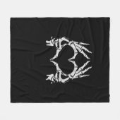 Skeleton Heart Hands - Halloween - Skeleton Hands Fleecedecke (Vorderseite (Horizontal))