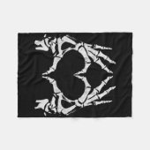 Skeleton Heart Hands - Halloween - Skeleton Hands Fleecedecke (Vorderseite (Horizontal))