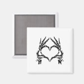 Skeleton Heart Hands - Halloween - Skeleton Hands Magnet (Vorderseite/Rückseite)