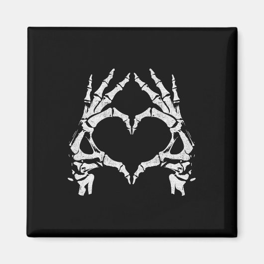 Skeleton Heart Hands - Halloween - Skeleton Hands Magnet (Vorne)