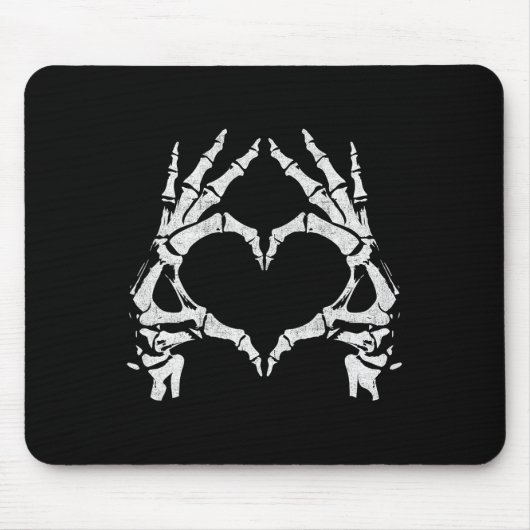 Skeleton Heart Hands - Halloween - Skeleton Hands Mousepad (Vorne)