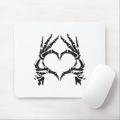 Skeleton Heart Hands - Halloween - Skeleton Hands Mousepad (Mit Mouse)