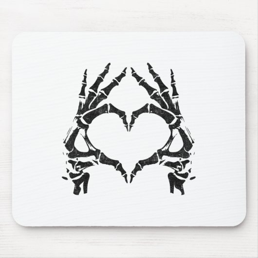 Skeleton Heart Hands - Halloween - Skeleton Hands Mousepad (Vorne)