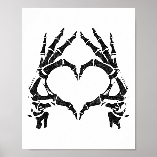 Skeleton Heart Hands - Halloween - Skeleton Hands Poster (Vorne)