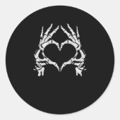 Skeleton Heart Hands - Halloween - Skeleton Hands Runder Aufkleber (Vorderseite)