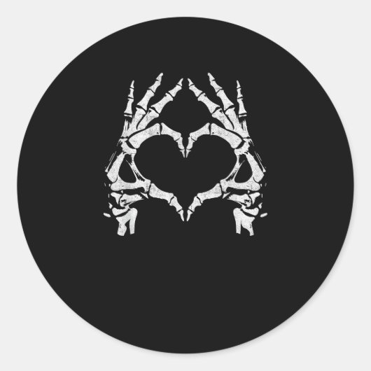 Skeleton Heart Hands - Halloween - Skeleton Hands Runder Aufkleber (Vorderseite)