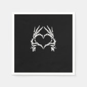 Skeleton Heart Hands - Halloween - Skeleton Hands Serviette (Vorderseite)
