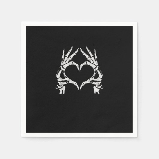 Skeleton Heart Hands - Halloween - Skeleton Hands Serviette (Vorderseite)