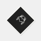 Skeleton Heart Hands - Halloween - Skeleton Hands Serviette (Ecke)