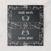 Skeleton Heart Hands Hochzeit Platzkarten Namen (Außenseite Aufgefaltet)