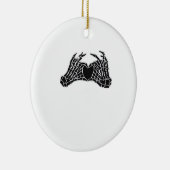 Skeleton Heart Hands - Klassisch Keramik Ornament (Rechts)