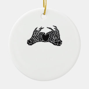 Skeleton Heart Hands - Klassisch Keramik Ornament