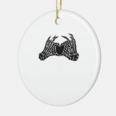 Skeleton Heart Hands - Klassisch Keramik Ornament (Links)