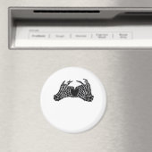 Skeleton Heart Hands - Klassisch Magnet (In Situ (Geschirrspüler))