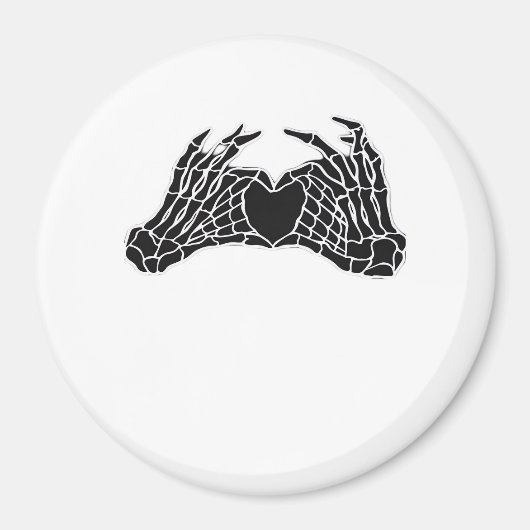 Skeleton Heart Hands - Klassisch Magnet (Vorne)