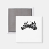 Skeleton Heart Hands - Klassisch Magnet (Vorderseite/Rückseite)