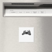 Skeleton Heart Hands - Klassisch Magnet (In Situ (Geschirrspüler))