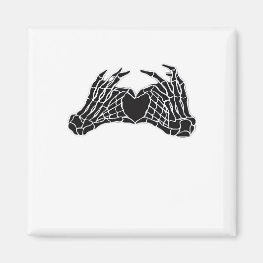 Skeleton Heart Hands - Klassisch Magnet (Vorne)