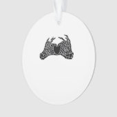 Skeleton Heart Hands - Klassisch Ornament (Vorderseite)