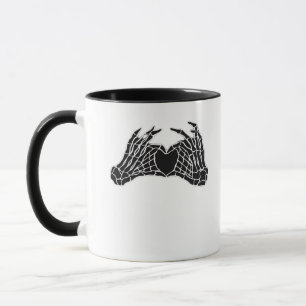 Skeleton Heart Hands - Klassisch Tasse