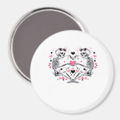 Skeleton Heart Hands Klassische Viren Magnet (Vorderseite/Rückseite)