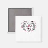 Skeleton Heart Hands Klassische Viren Magnet (Vorderseite/Rückseite)