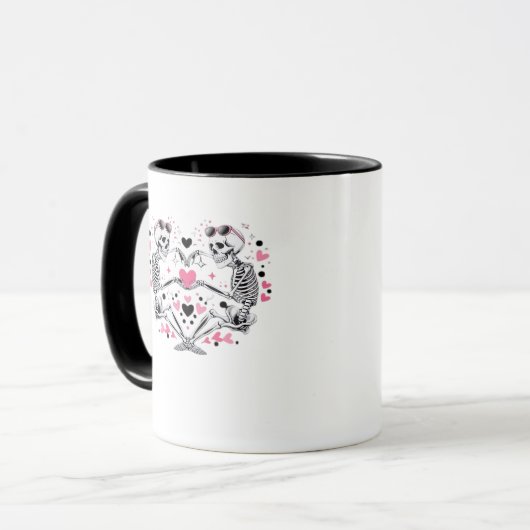 Skeleton Heart Hands Klassische Viren Tasse (Vorderseite Links)
