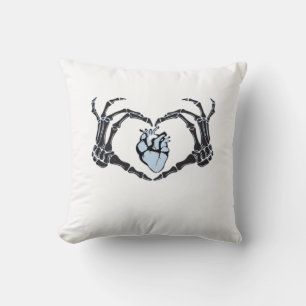 Skeleton Heart Hands Klassisches Design zu Hallowe Kissen