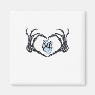 Skeleton Heart Hands Klassisches Design zu Hallowe Magnet