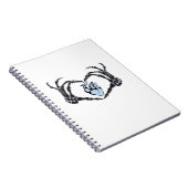 Skeleton Heart Hands Klassisches Design zu Hallowe Notizblock (Rechte Seite)