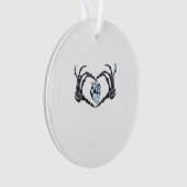 Skeleton Heart Hands Klassisches Design zu Hallowe Ornament (Vorderseite)